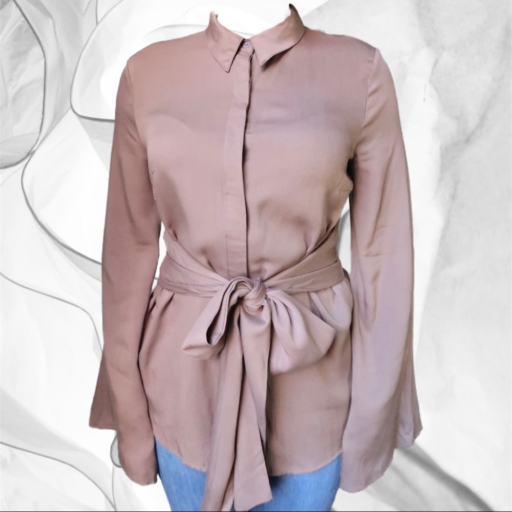 Brown Collared button down Blouse | NWOT